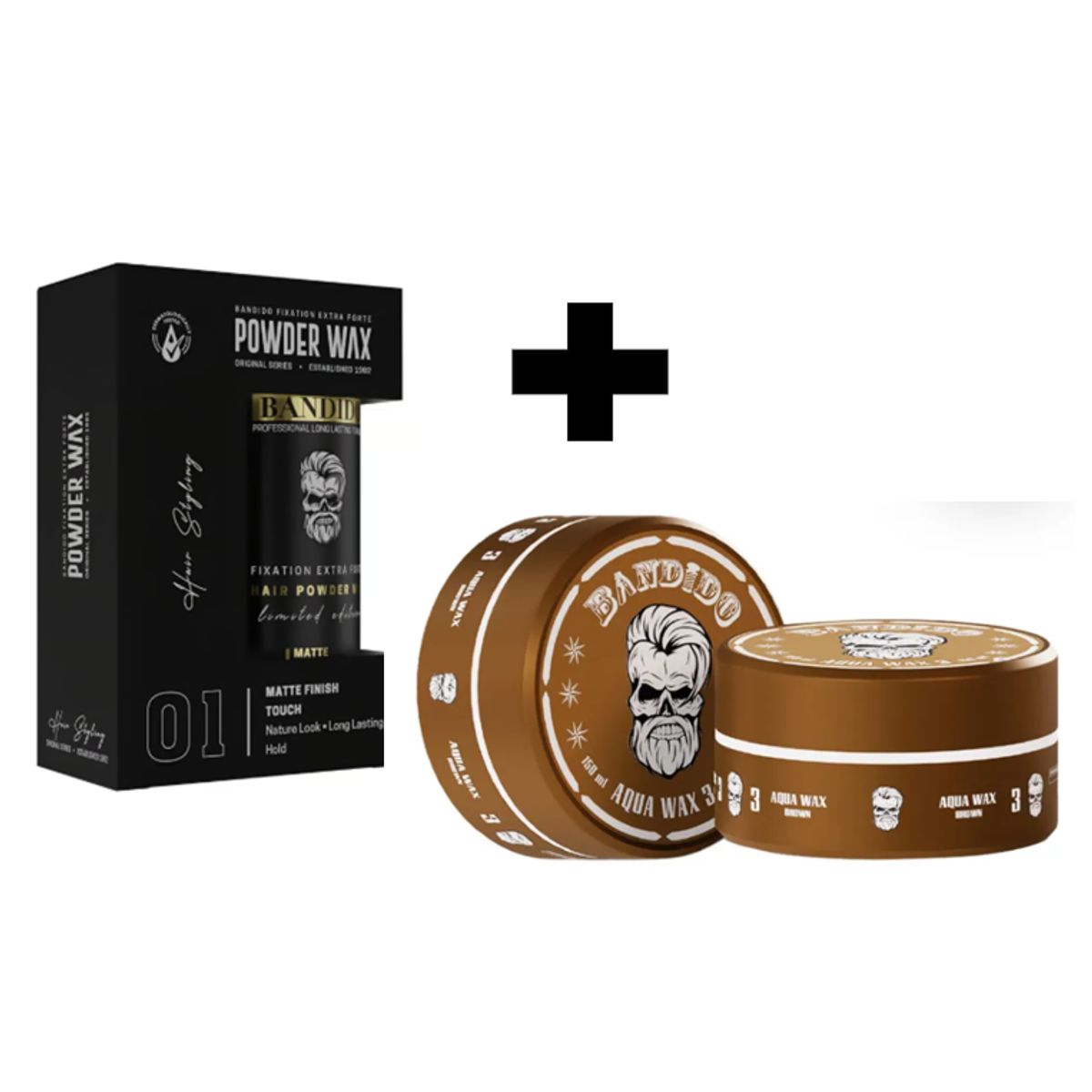 GENERICO - Pack  Bandido Cera para el Cabello NO3 Marrón y Polvo Texturizador 32gr