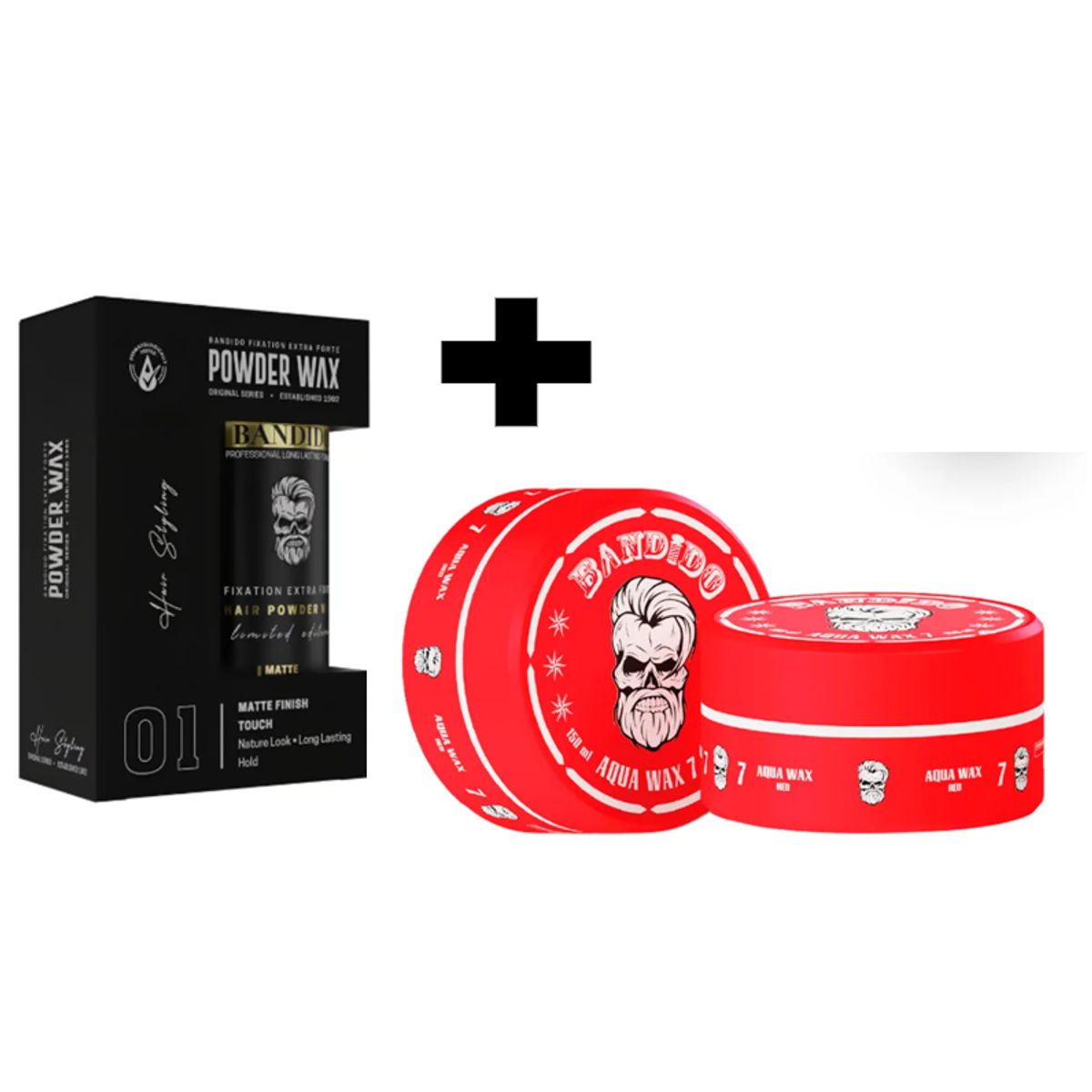 GENERICO - Pack Bandido Cera para el Cabello No7 Rojo y Polvo Texturizador 32gr