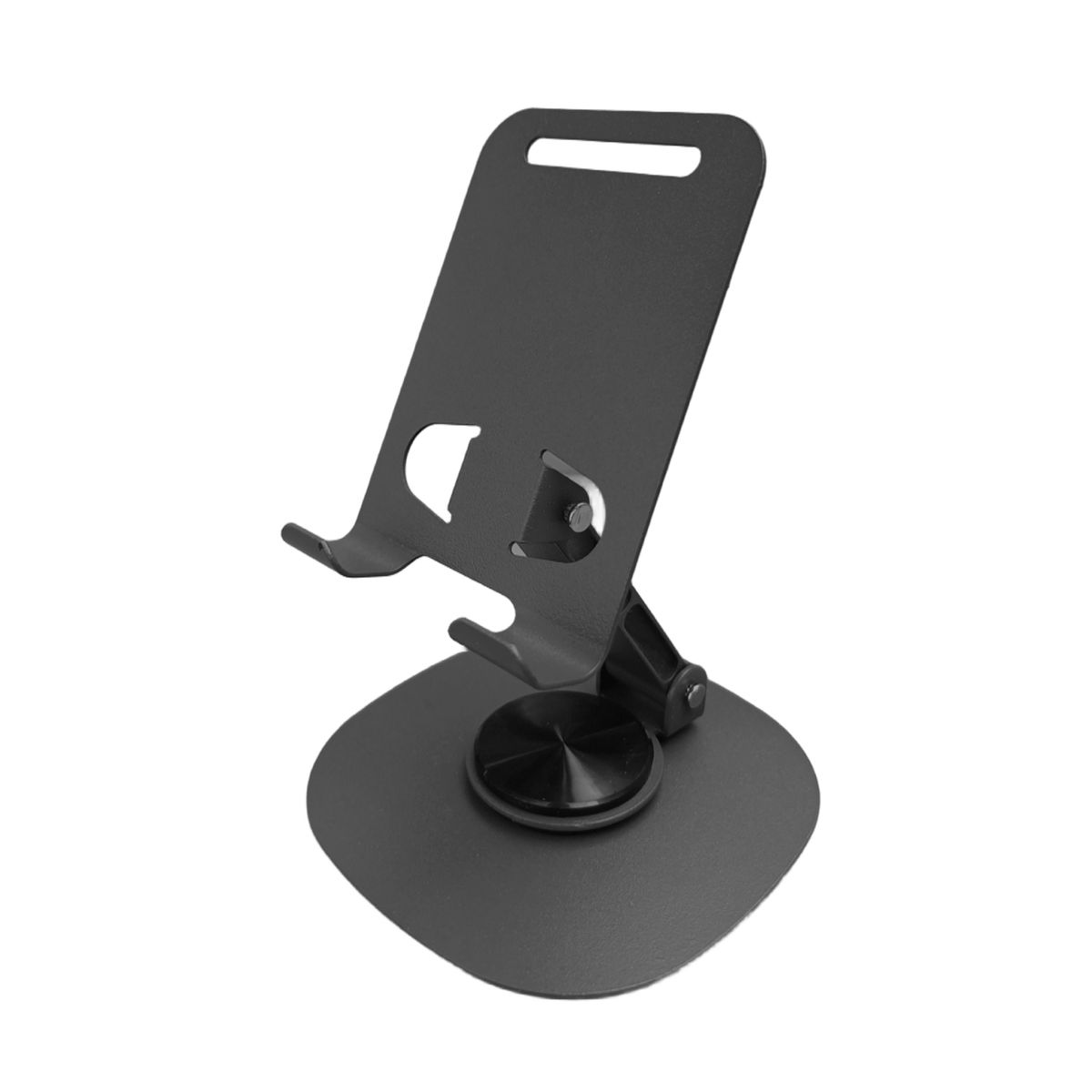S&T - Soporte De Mesa Para Celular S&T Metal Giro 360° L-382 Gris Oscuro