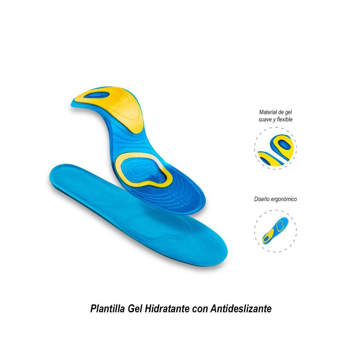 GENERICO - Plantilla Gel Hidratante con Antideslizante