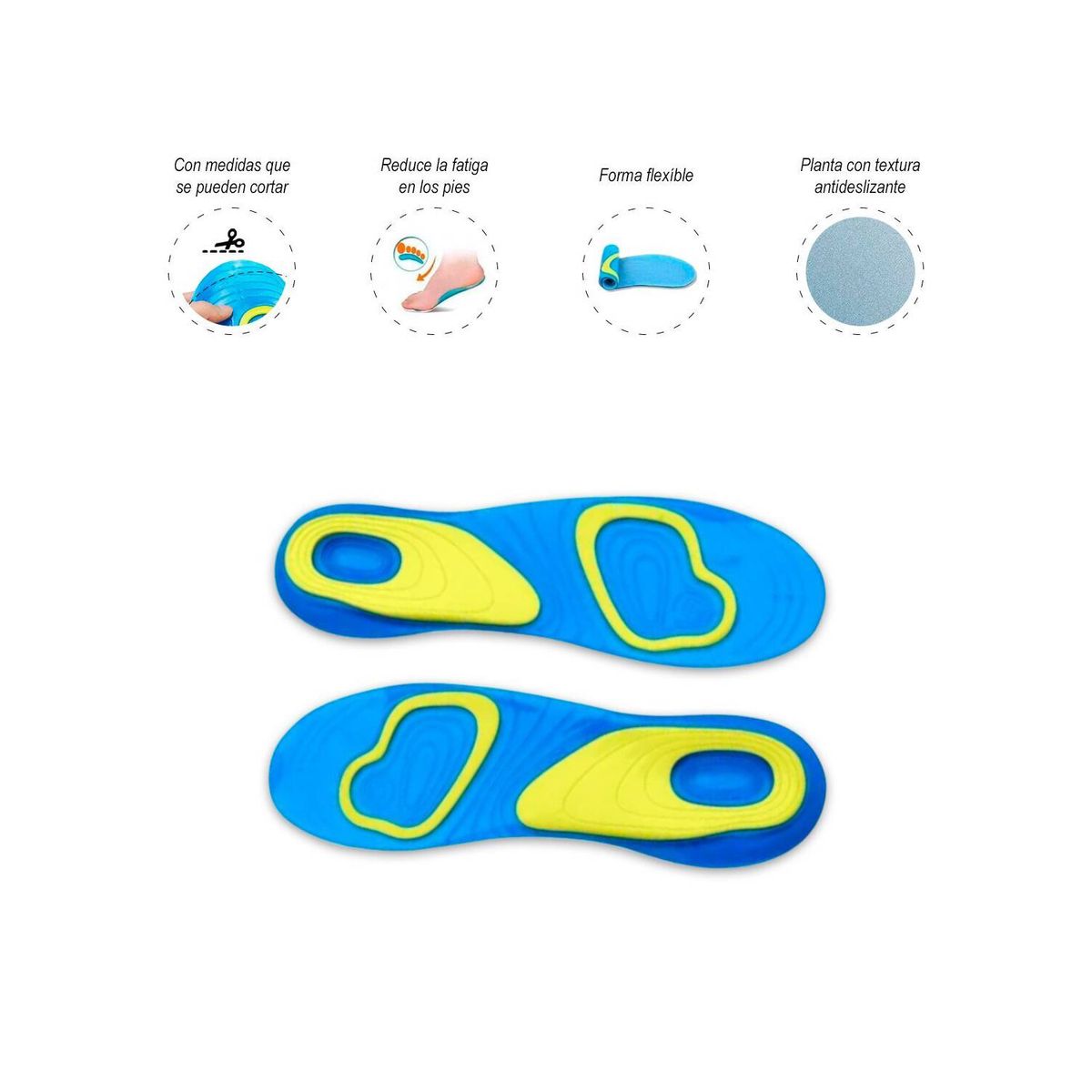 GENERICO - Plantilla Gel Hidratante con Antideslizante