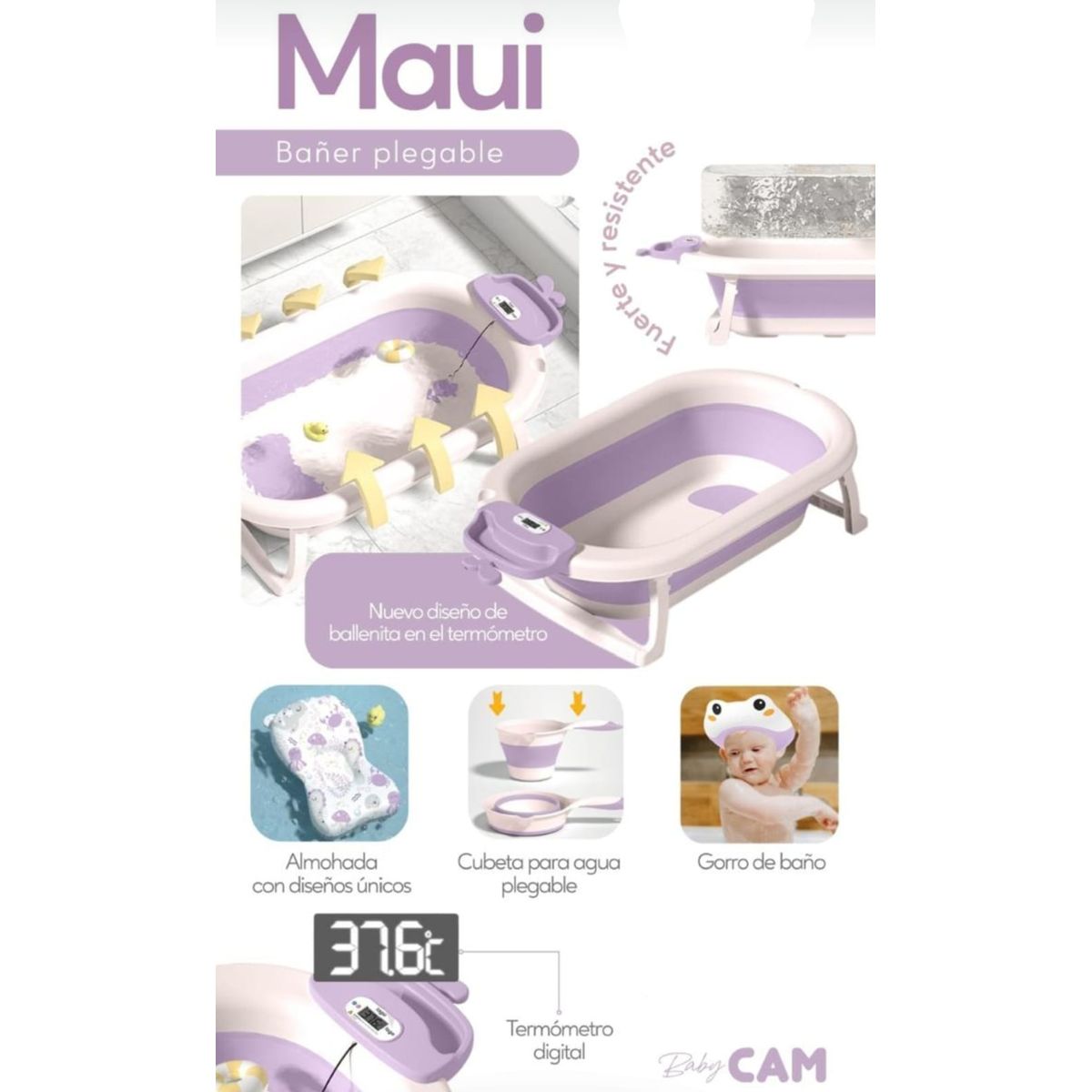 CAM - BAÑERA  MAUI LILA DIGITAL