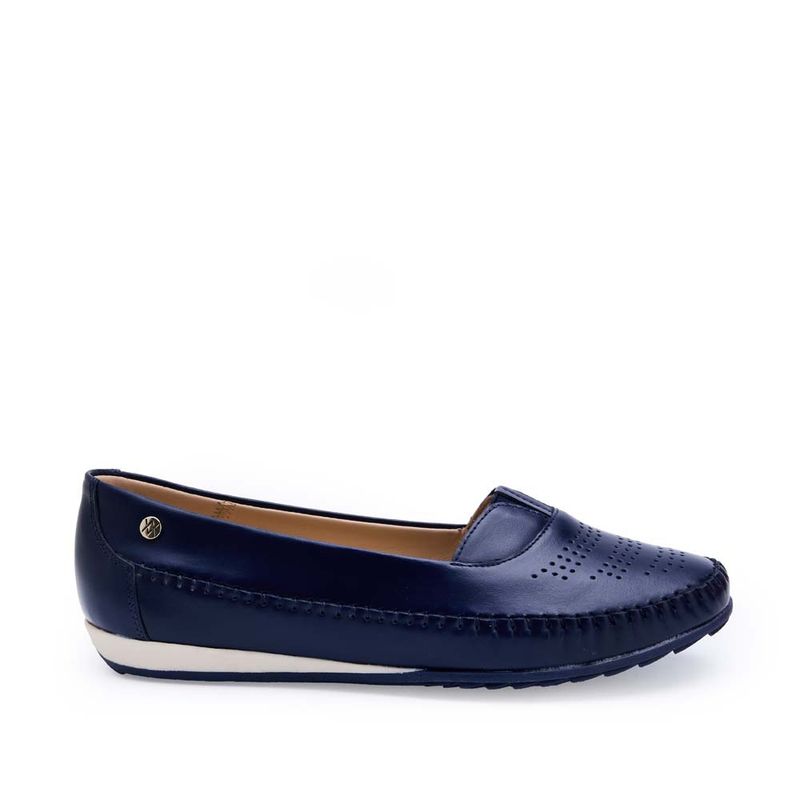 VIALE - Zapato Mocasín Casual DK-2502 Azul Viale Cuero