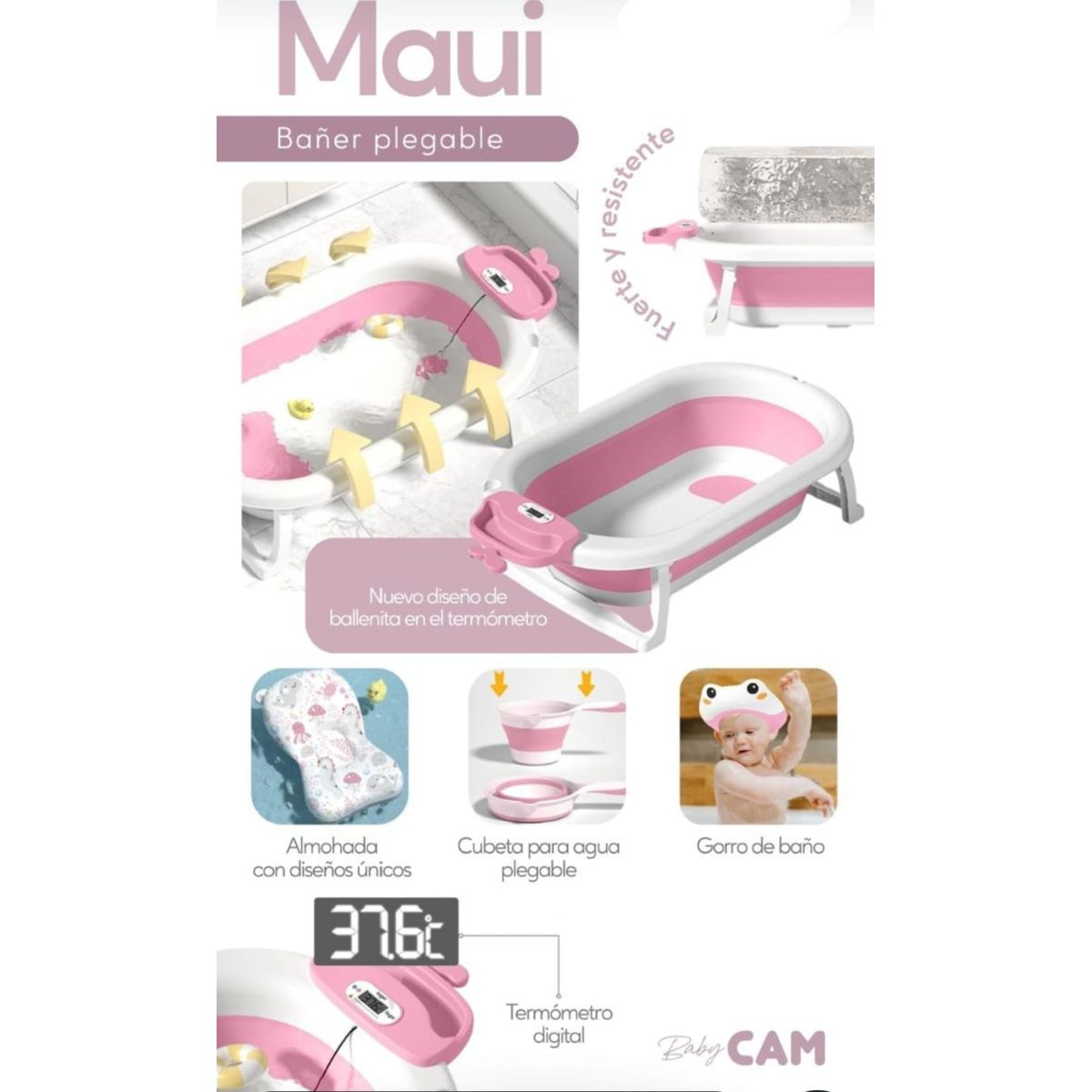 CAM - BAÑERA  MAUI ROSADA DIGITAL