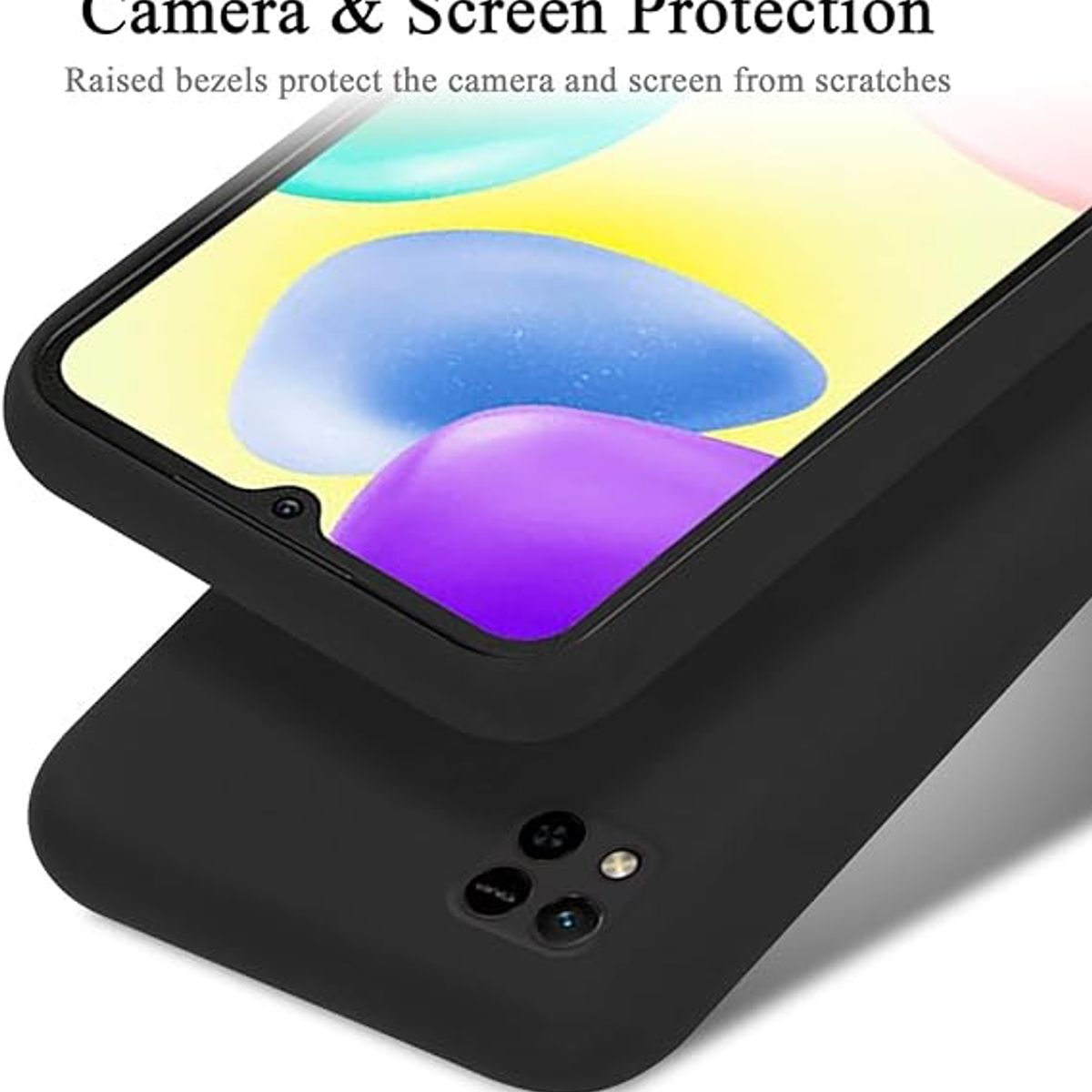 GENERICO - Case Protector para Xiaomi Redmi 10A Silicona Negro
