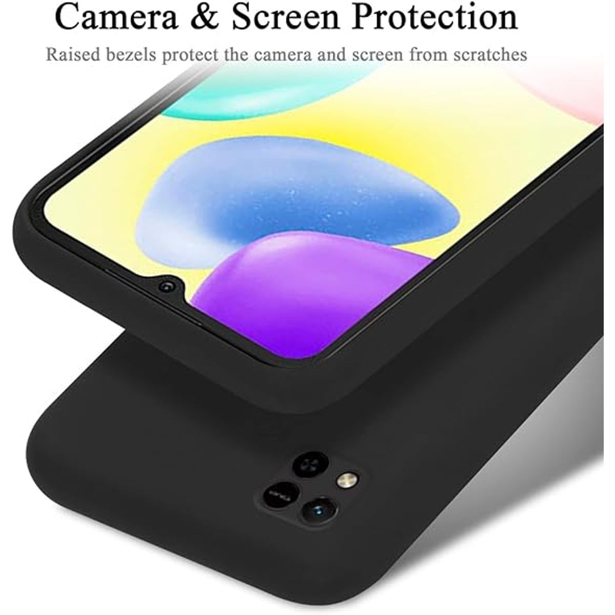 GENERICO - Case Protector para Xiaomi Redmi 10A Silicona Negro