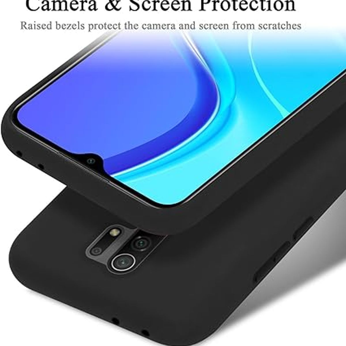 GENERICO - Case Protector para Xiaomi Redmi 9 Silicona Negro
