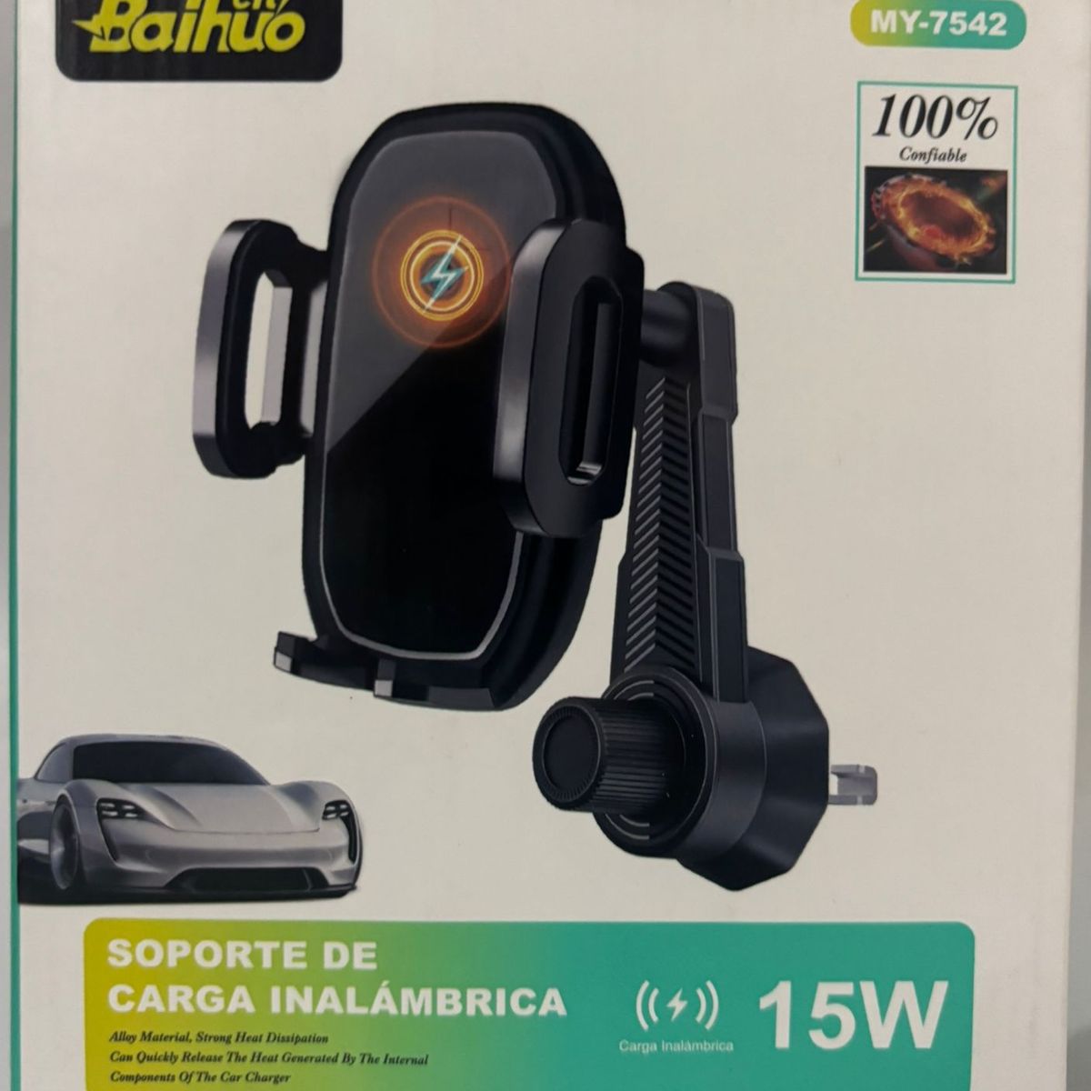 GENERICO - HOLDER CARGADOR INALAMBRICO PARA AUTO