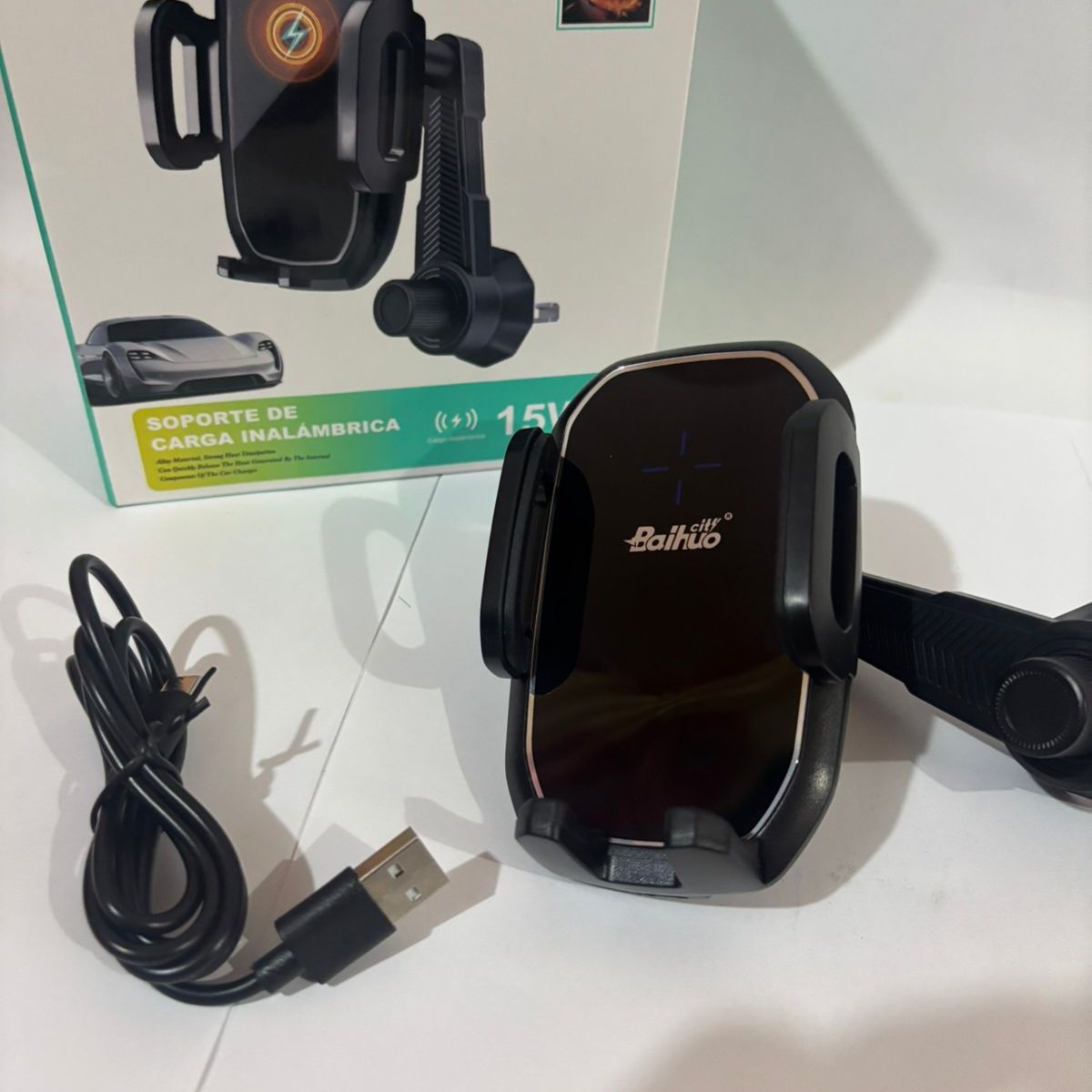 GENERICO - HOLDER CARGADOR INALAMBRICO PARA AUTO