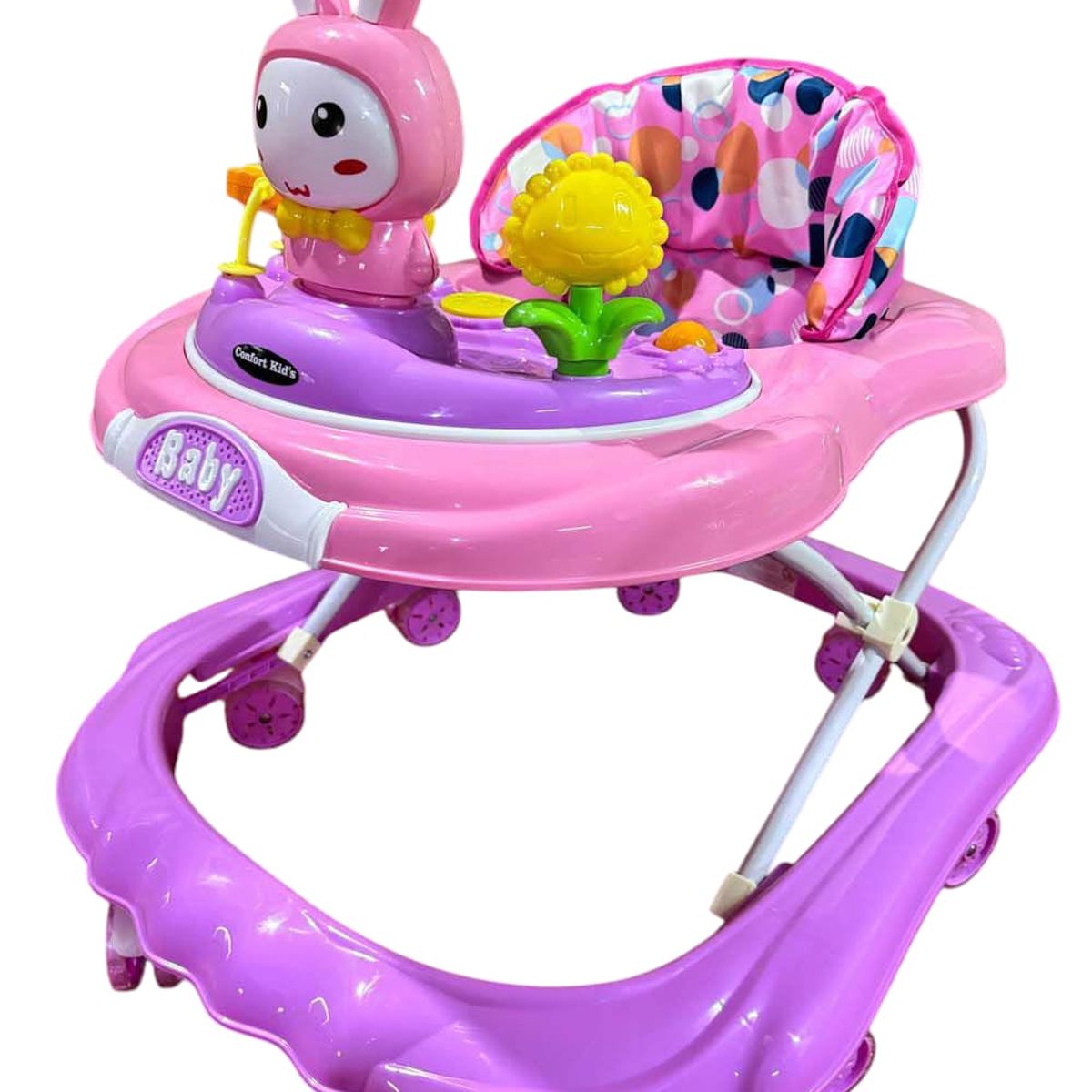 CONFORT - ANDADOR CONEJO ROSADO MUSICAL INTERACTIVO