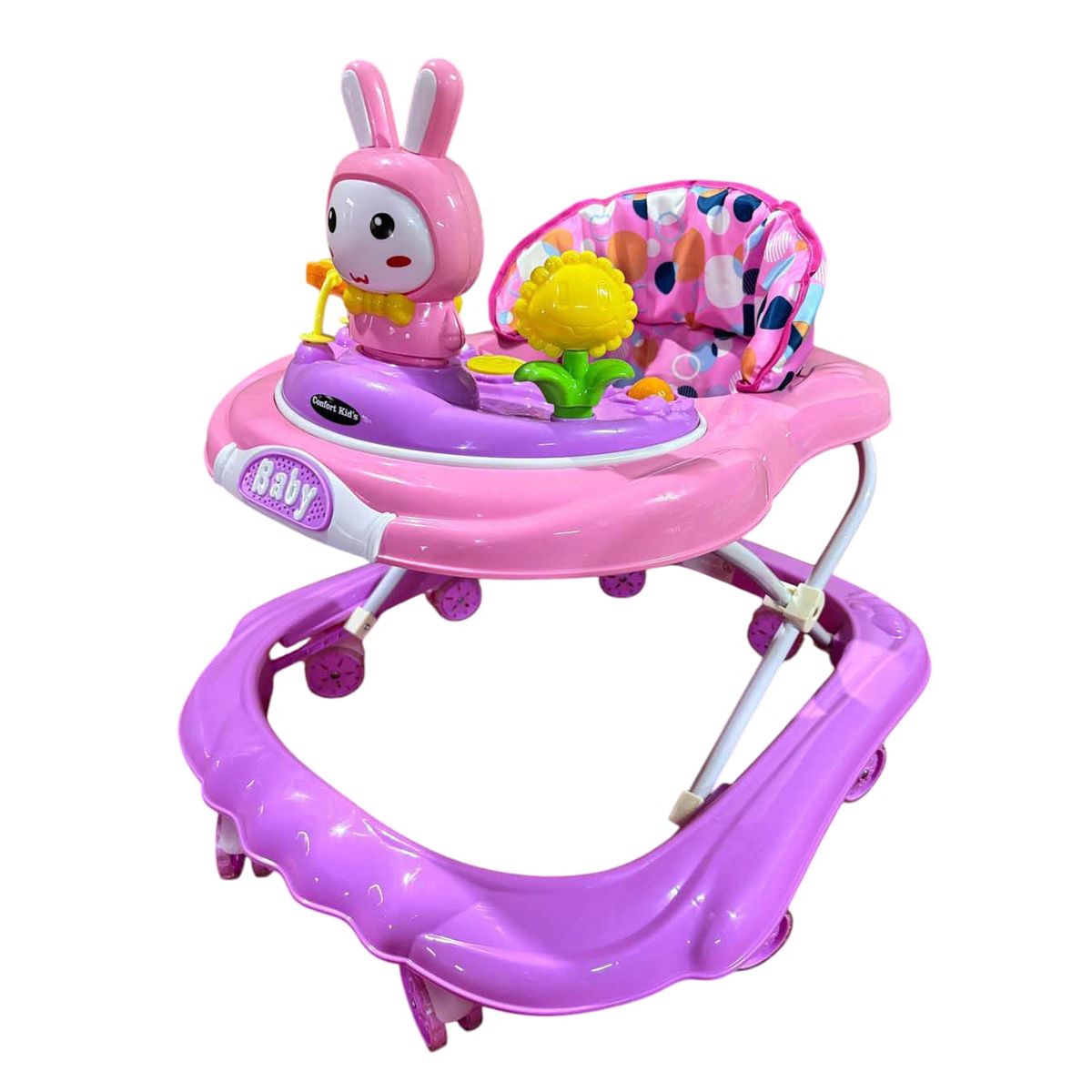 CONFORT - ANDADOR CONEJO ROSADO MUSICAL INTERACTIVO