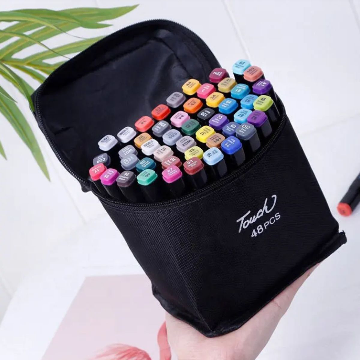 GENERICO - PLUMONES TOUCH  48 PIEZAS - DOBLE PUNTA