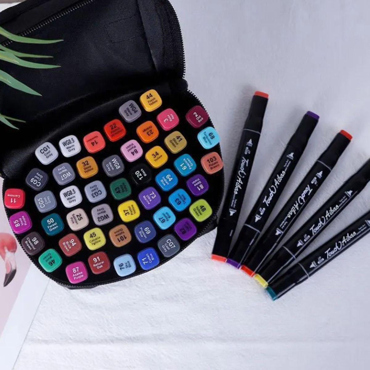 GENERICO - PLUMONES TOUCH  48 PIEZAS - DOBLE PUNTA