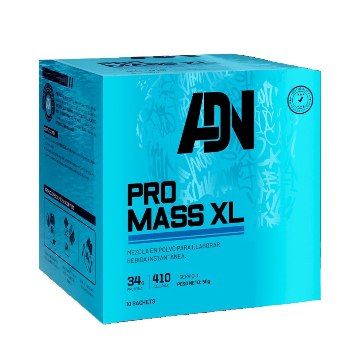 ADN - Proteína Suero de Leche Pro Mass XL Chocolate Caja 10 Unidades