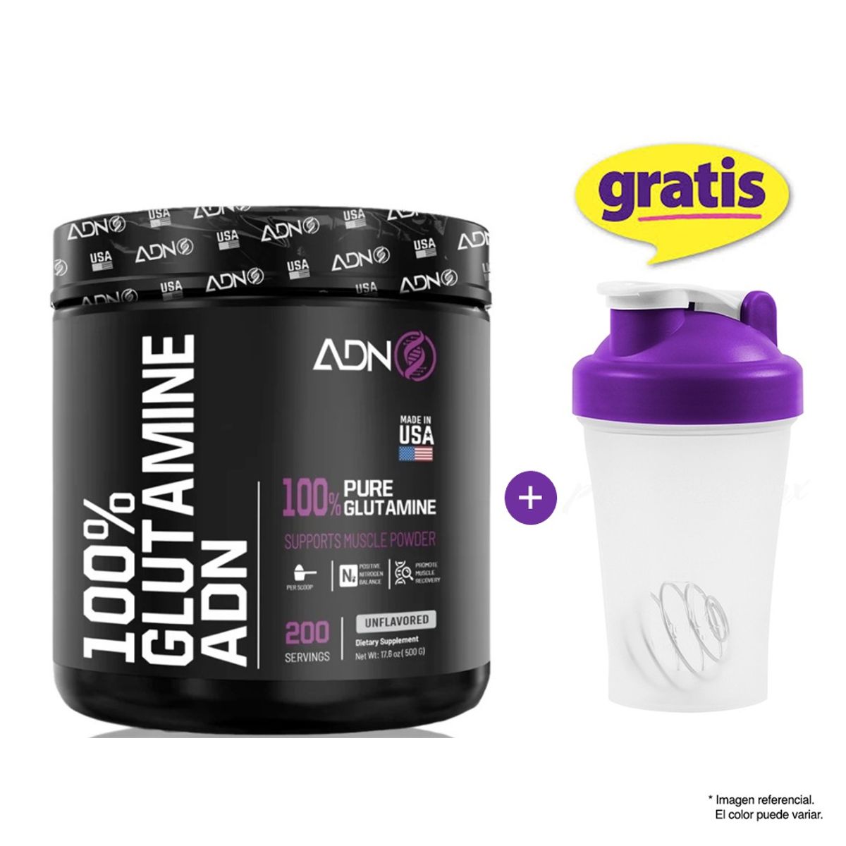 ADN - Glutamina ADN Nutrition 100% L-Glutamine 500gr