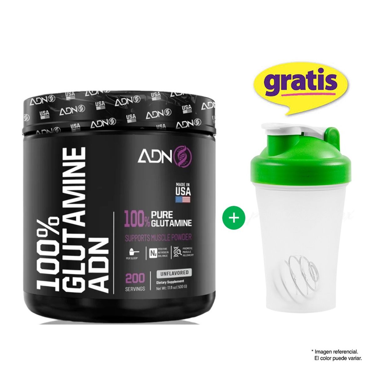 ADN - Glutamine ADN Nutrition L-Glutamina 500 gramos
