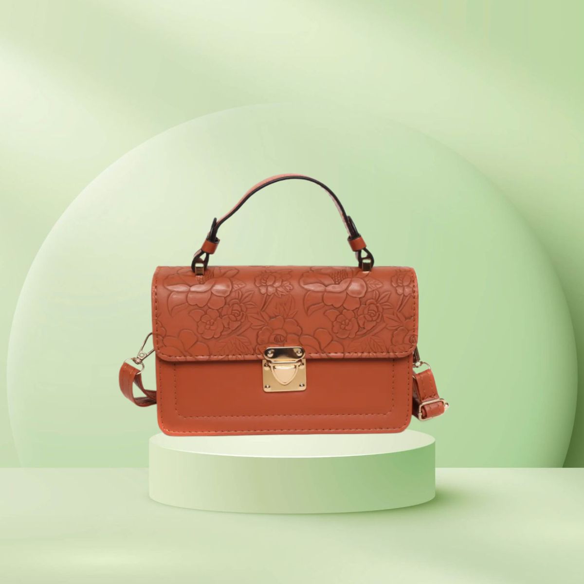 GENERICO - CROSSBODY BOLSO DE MANO CARTERA MORRAL DE FIESTA Y NOCHE CANELA