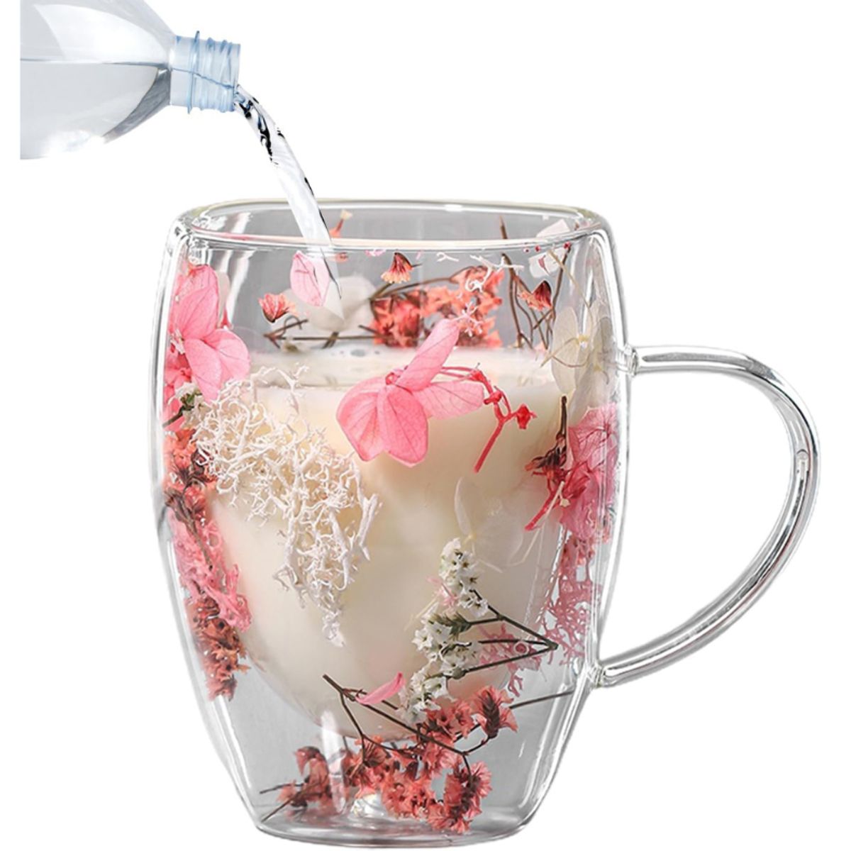 GENERICO - Decorativa Y Creativa Taza flores secas 350 ml