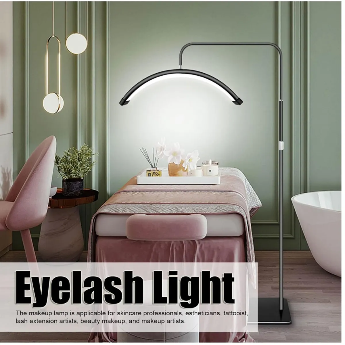 GENERICO - Lampara Lashista Media Luna Led para Camilla Salon Spa masaje