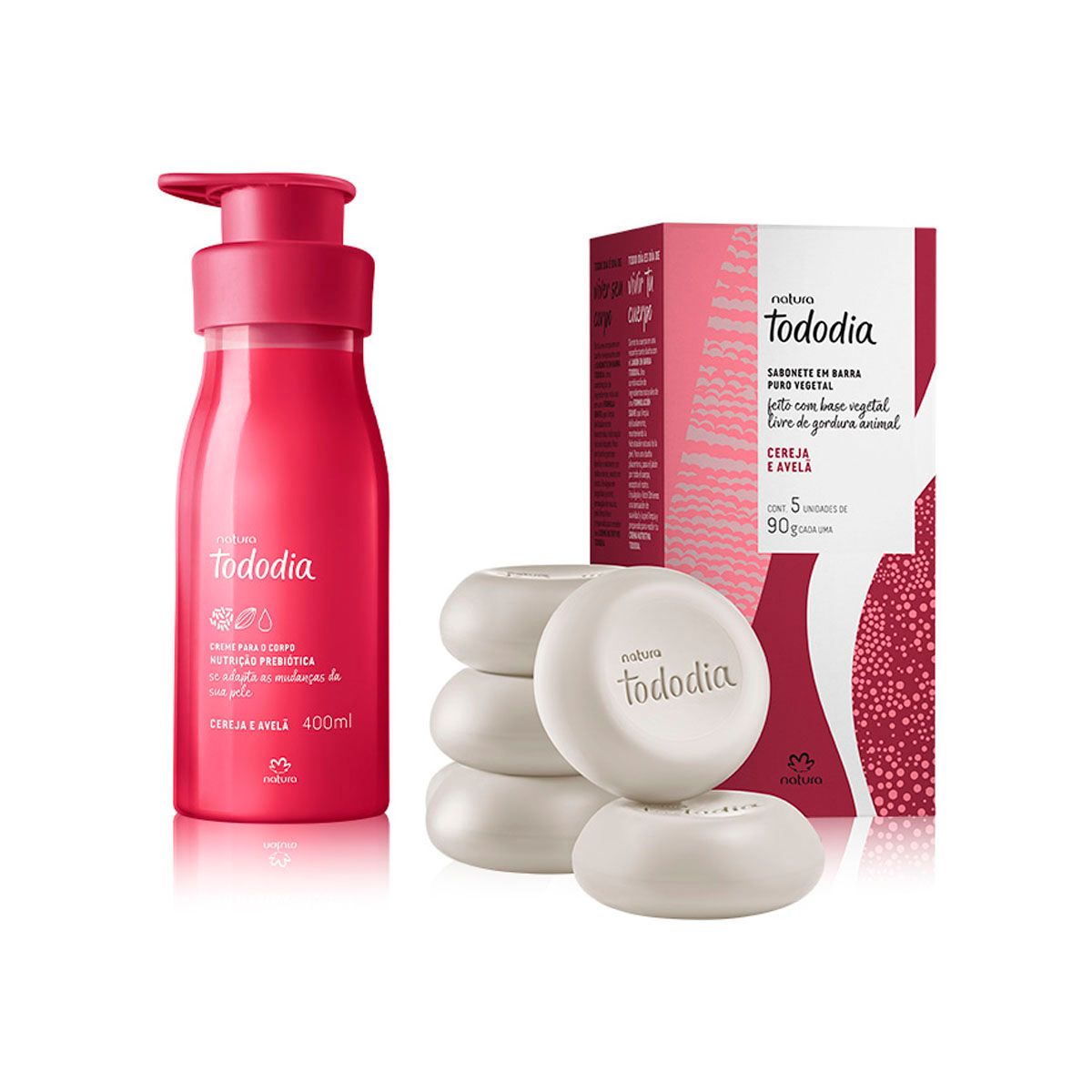 NATURA - TODODIA Cereza y Avellana Crema Corporal con Jabones
