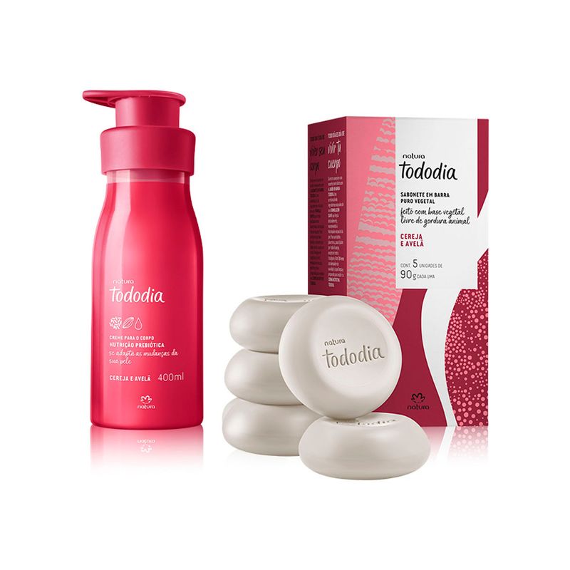 NATURA - TODODIA Cereza y Avellana Crema Corporal con Jabones