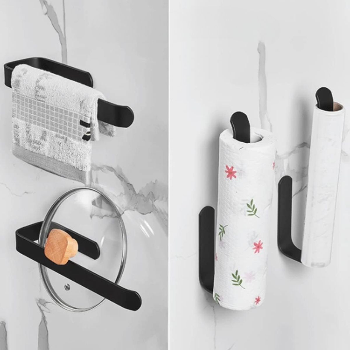 XM - PORTA PAPELERA DE COCINA NEGRO ADB6222-01