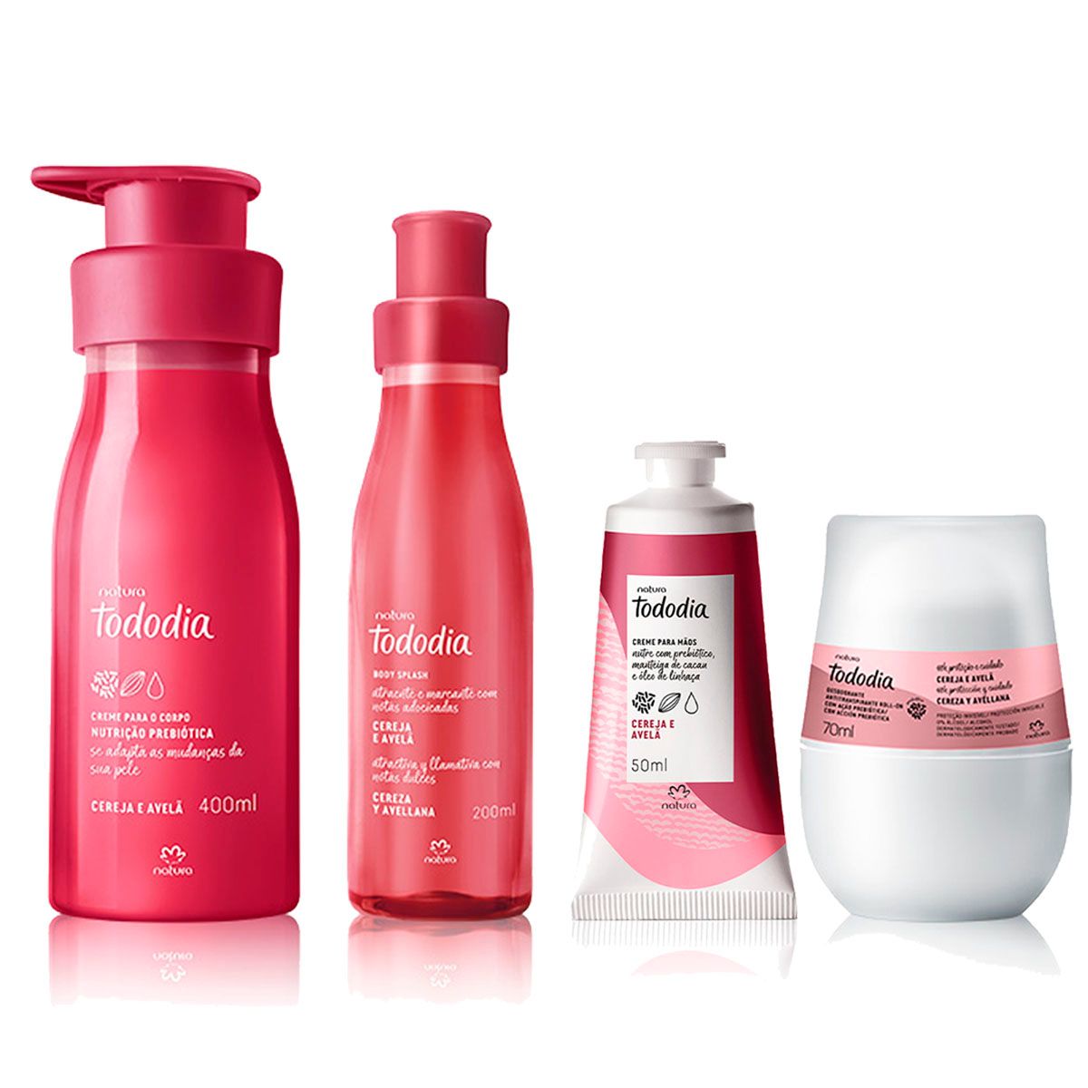 NATURA - TODODIA Cereza y Avellana Crema Cuerpo Manos y Deo