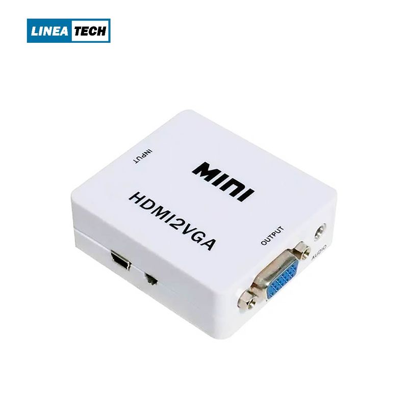 GENERICO - CONVERSOR ADAPTADOR HDMI A VGA FULL HD 1080P LINEA TEACH