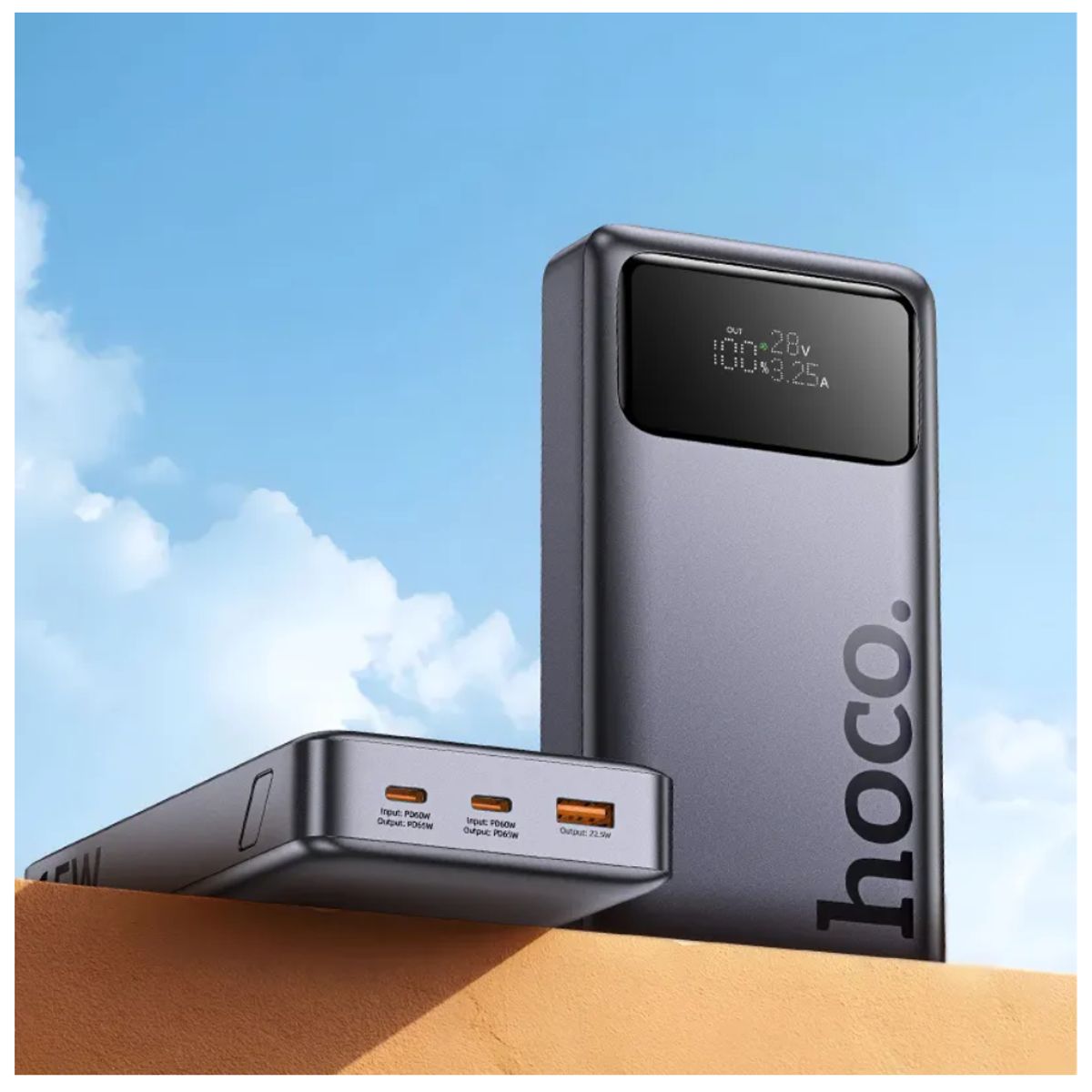 HOCO - Power Bank HOCO 25000mAh Carga Rapida 65W Laptop Macbook Celulares Bateria Portatil