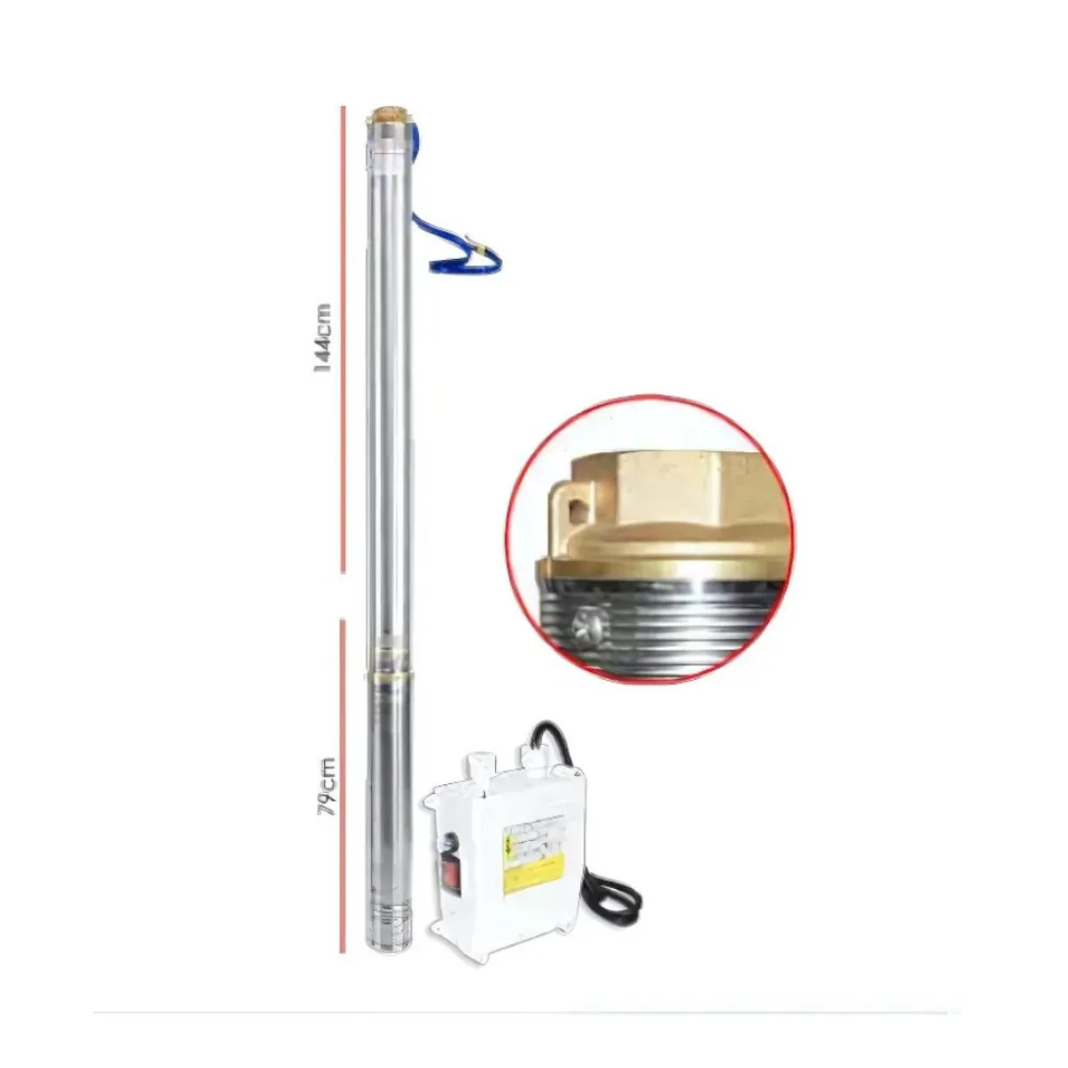 GENERICO - Bomba Sumergible Pozo 4” SD 220V 7 4HP 550KW 3FASE