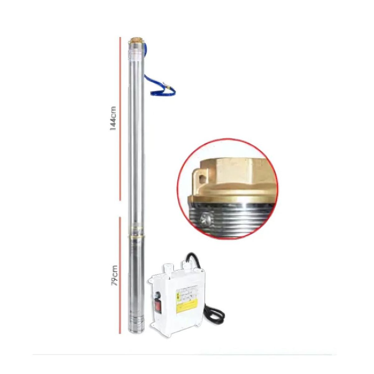 GENERICO - Bomba Sumergible Pozo 4” SD 220V 7 4HP 550KW 3FASE