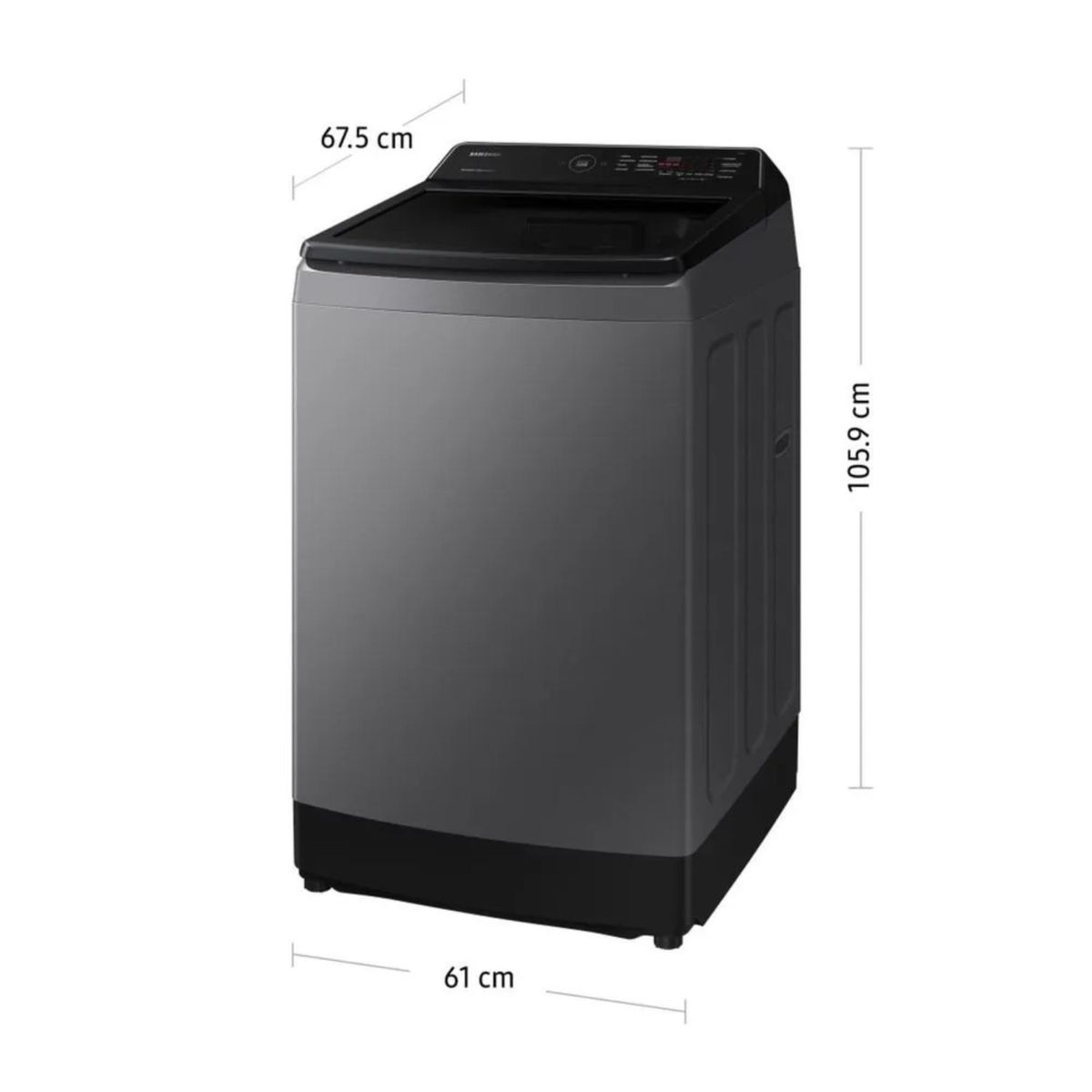 SAMSUNG - LAVADORA SAMSUNG 13 KG CARGA SUPERIOR ECOBUBBLE WA13CG5441BD Gris