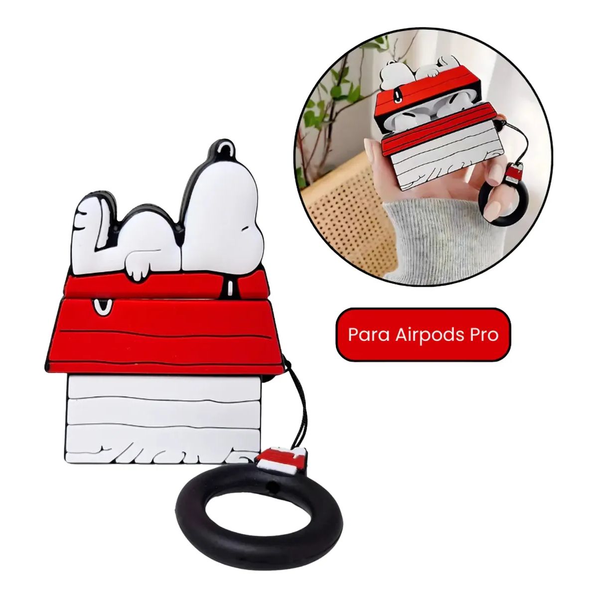 SNOOPY - Case AirPods Pro 1 y 2 Antigolpes Snoopy