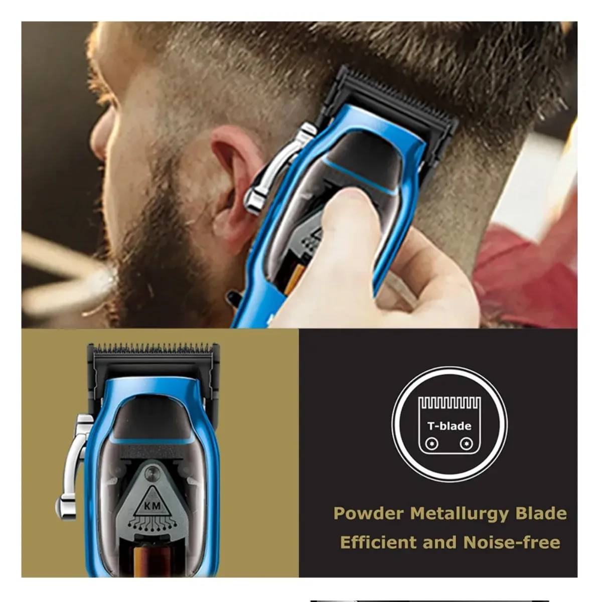 KEMEI - Máquina Cortadora de Cabello Inalámbrica Profesional Kemei KM-1763