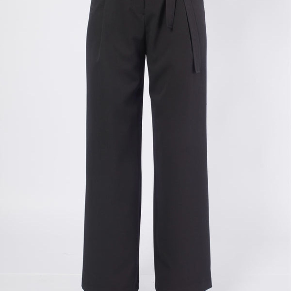 BANATY - PANTALON PALAZZO SASTRE A LA CINTURA CON LAZO Y BROCHE  DE MUJER BANATY