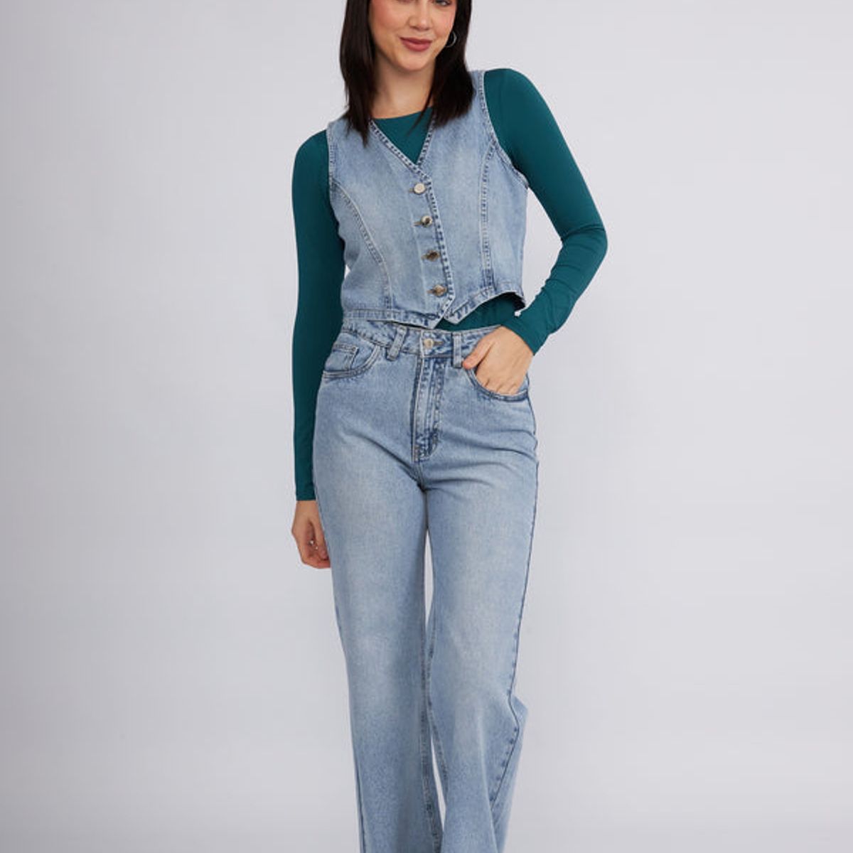BANATY - PALAZZO DENIM DE MUJER