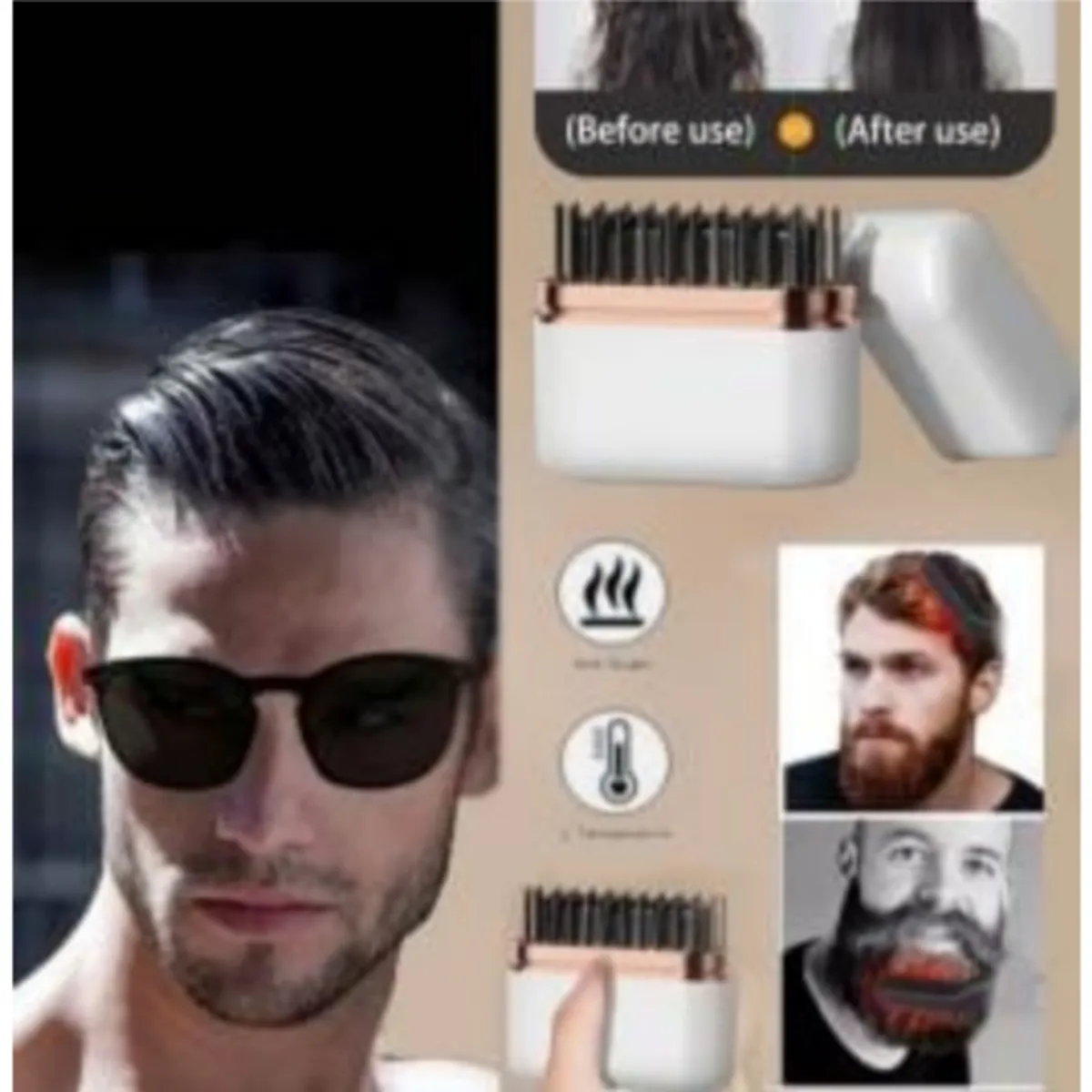 GENERICO - Mini Cepillo Alisador Recargable Portable con Pantalla Led Control