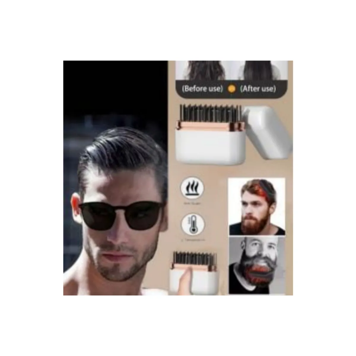 GENERICO - Mini Cepillo Alisador Recargable Portable con Pantalla Led Control