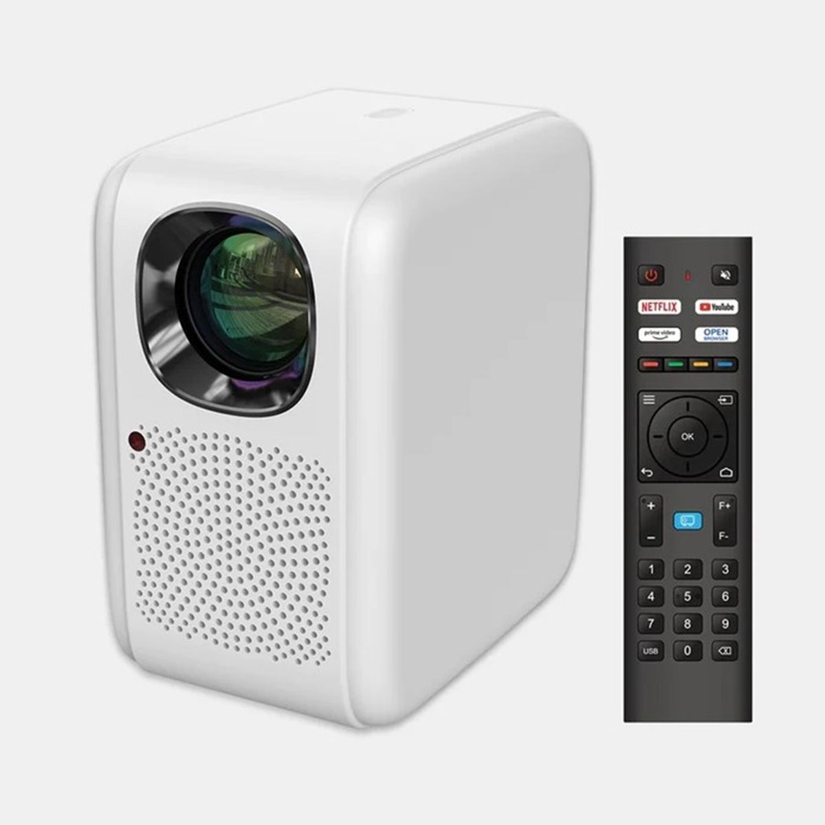 MECOOL - Mecool KP2 Proyector 1080P 600 ANSI Netflix Certificado Smart TV