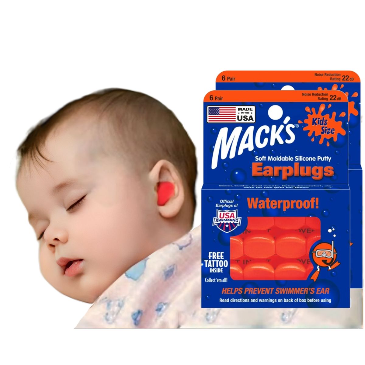 GENERICO - Tapones De Silicona Moldeable Para Bebés y Niños 24ud- MACKS