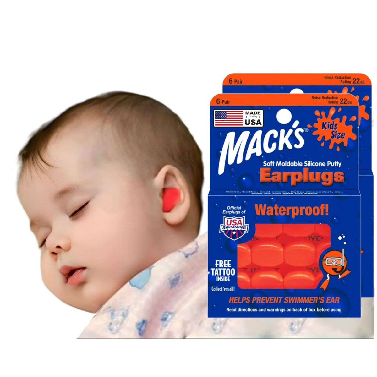 GENERICO - Tapones De Silicona Moldeable Para Bebés y Niños 24ud- MACKS