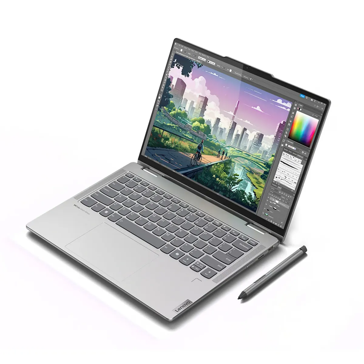 LENOVO - Lenovo Yoga 7 2 en 1 14AHP9 14" touch OLED AMD Ryzen 7 8840HS 16GB 1TB SSD Free DOS Lapis