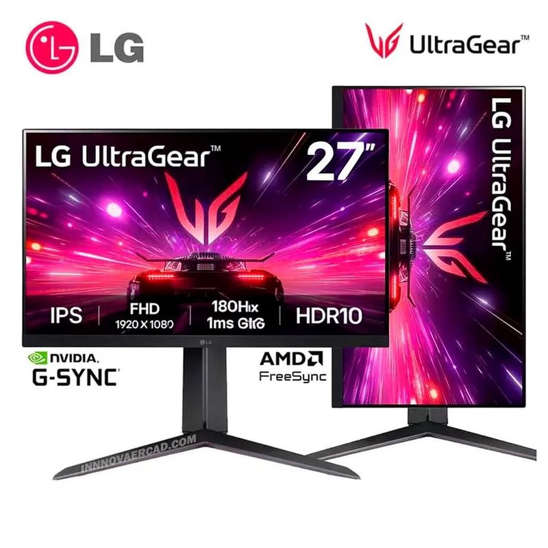 LG - Monitor LG UltraGear 27GS65F-B 27 IPS FHD 180Hz 1ms G-Sync