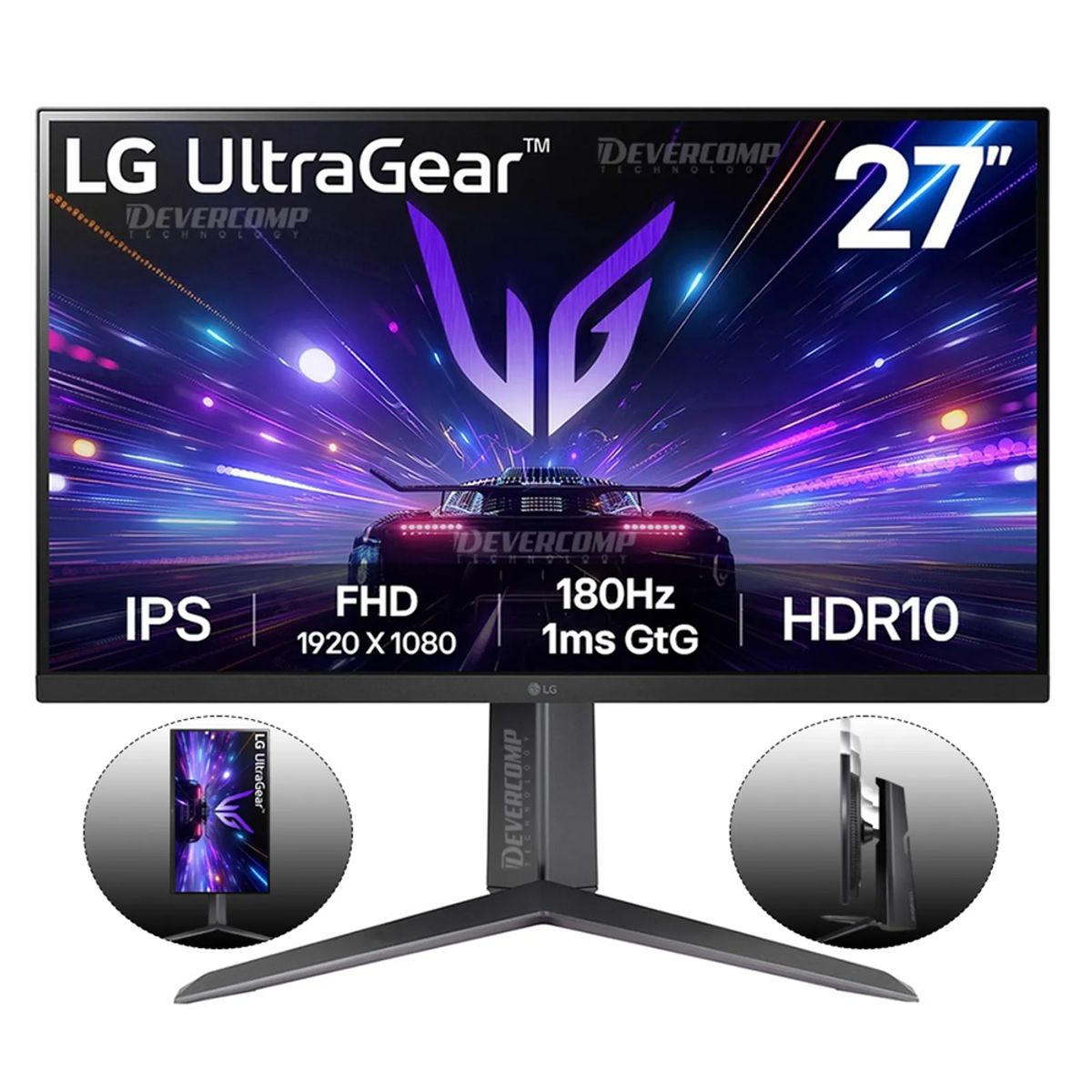 LG - Monitor LG UltraGear 27GS65F-B 27 IPS FHD 180Hz 1ms G-Sync