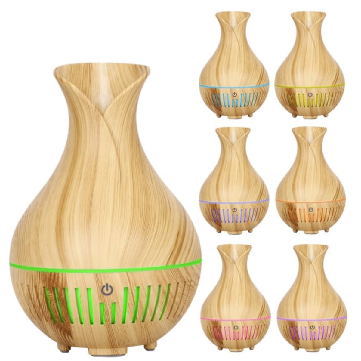 GENERICO - 3 Humidificadores Aromáticos 150mL – Luz RGB y Tecnología Ultrasónica