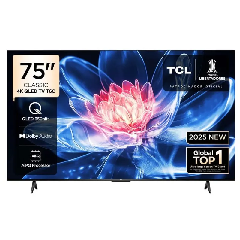 TCL - Televisor TCL QLED 75 UHD 4K Smart TV 75T6C
