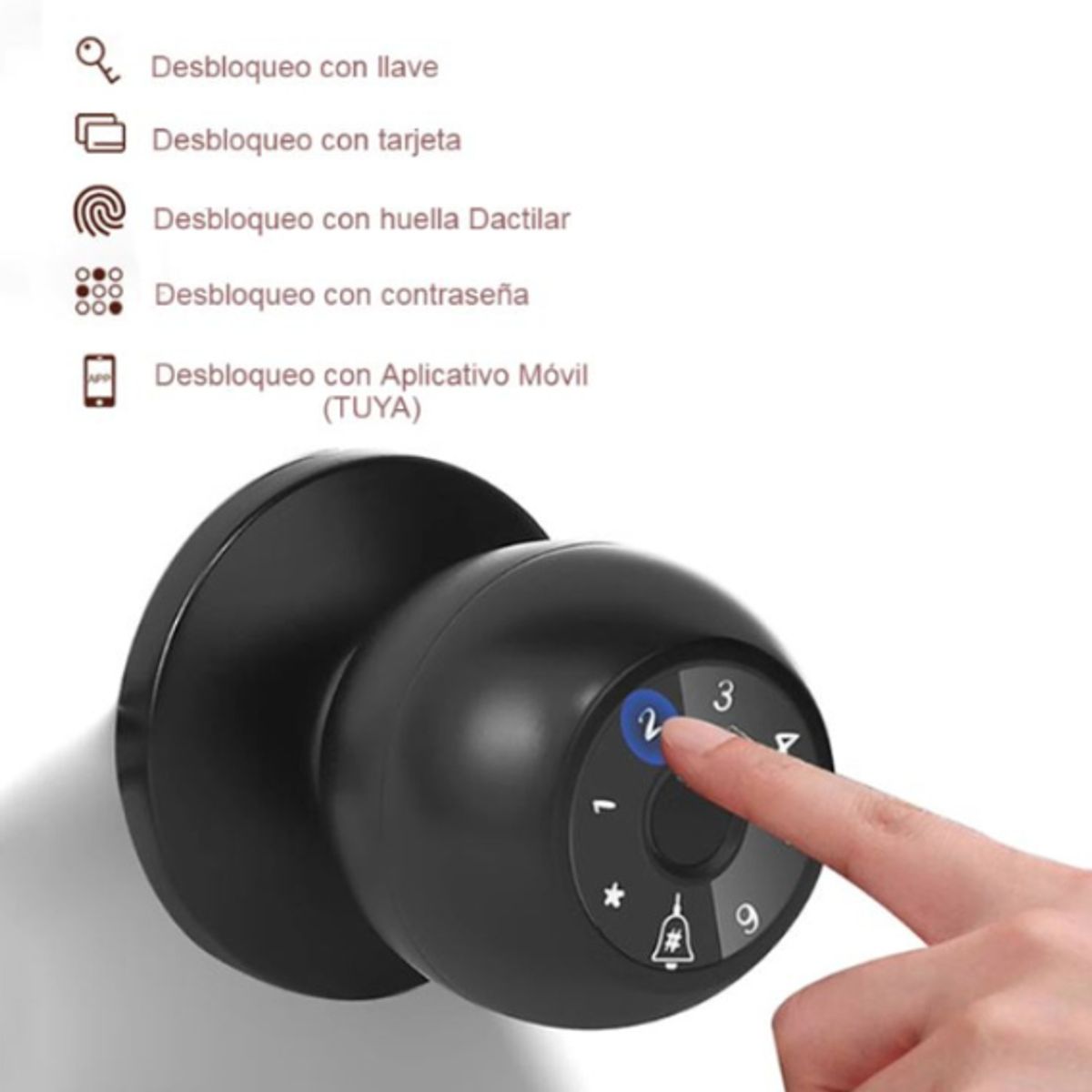 GENERICO - Cerradura Inteligente Smart B12 Diseño Avanzada + Asesoría Instalación