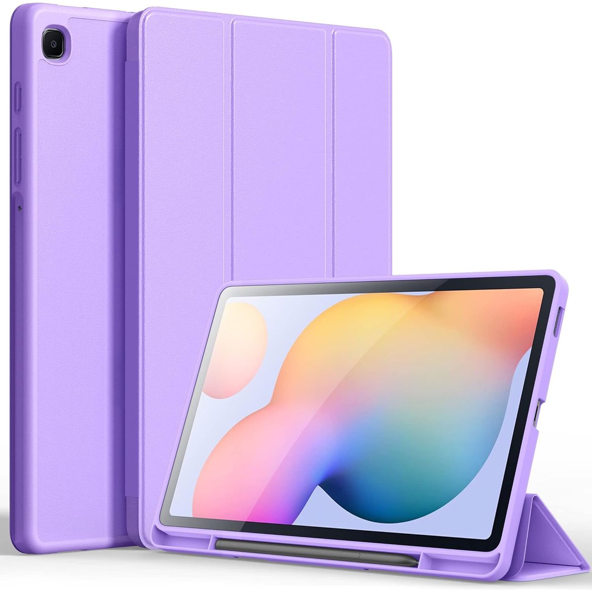 GENERICO - Funda Smart Case Portapencil Para Samsung S6 Lite 10 .4" - LILA