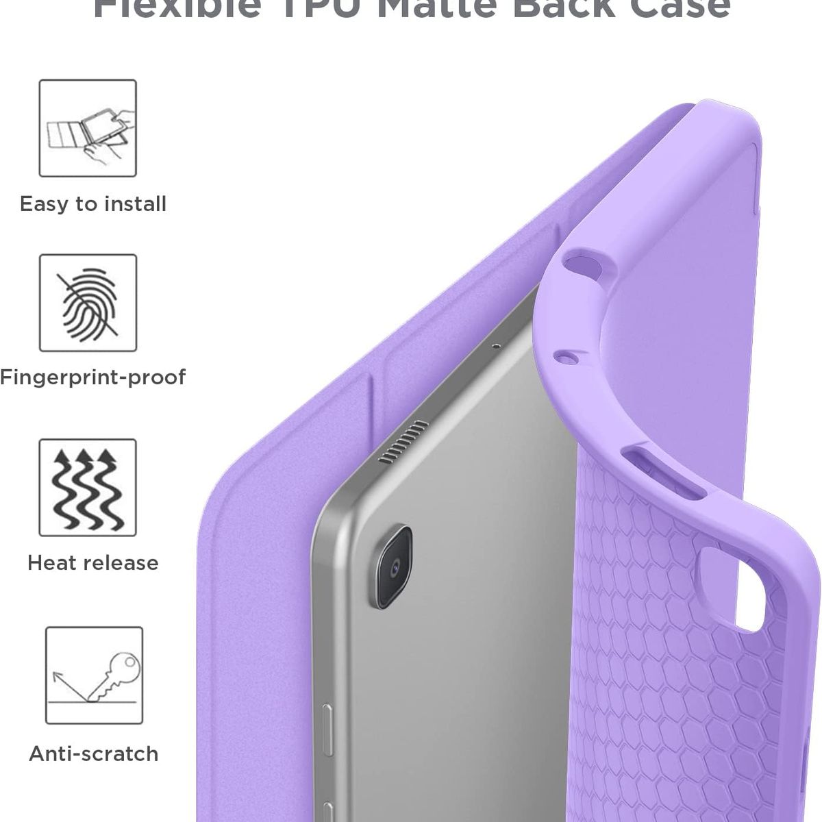 GENERICO - Funda Smart Case Portapencil Para Samsung S6 Lite 10 .4" - LILA