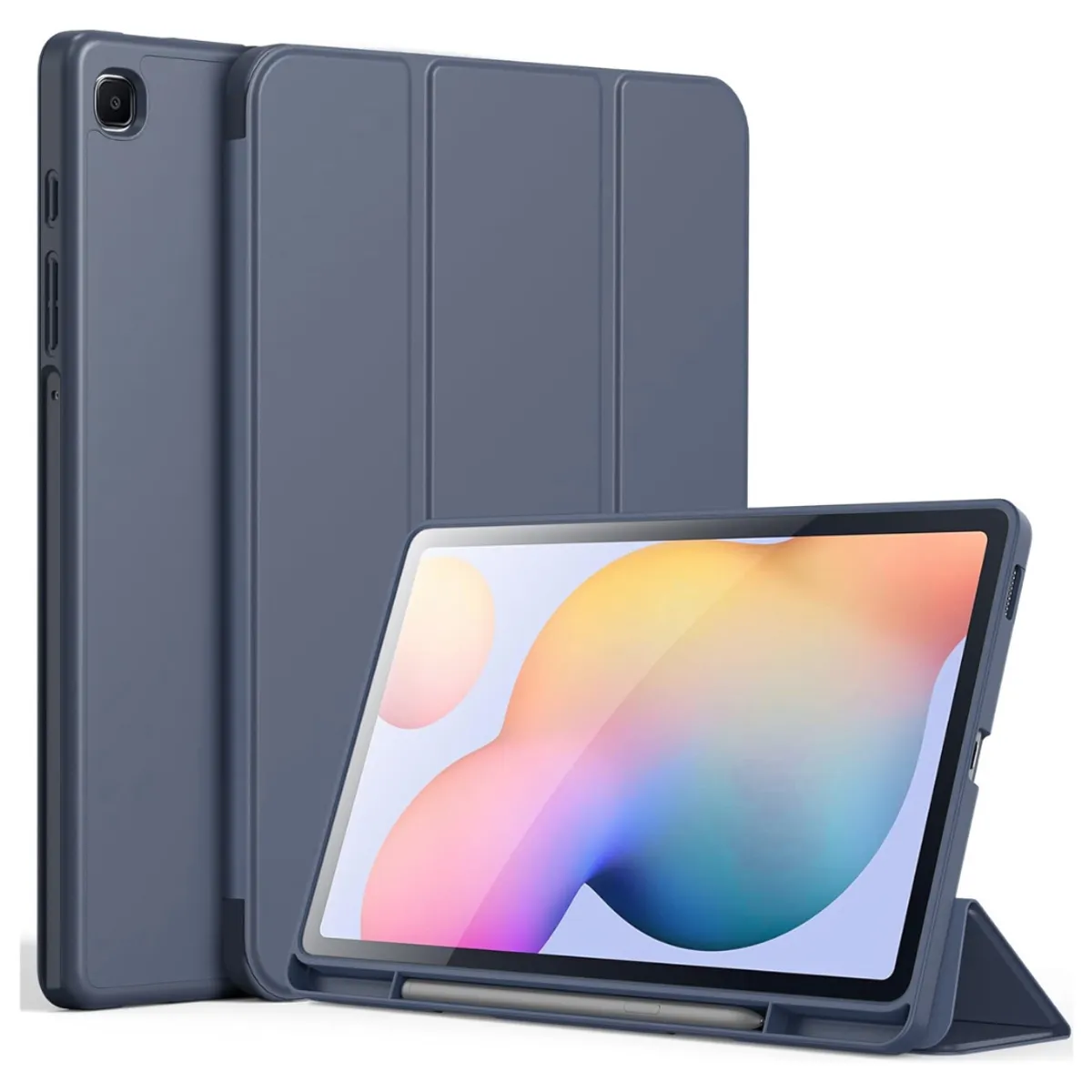 GENERICO - Funda Smart Case Portapencil Para Samsung S6 Lite 10 .4" - AZUL